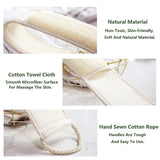 Exfoliating Loofah Back Scrubber For Shower Natural Long Handle Loofah Back Strap Washer Sponge Spa Body Skin Brush CleaningTool