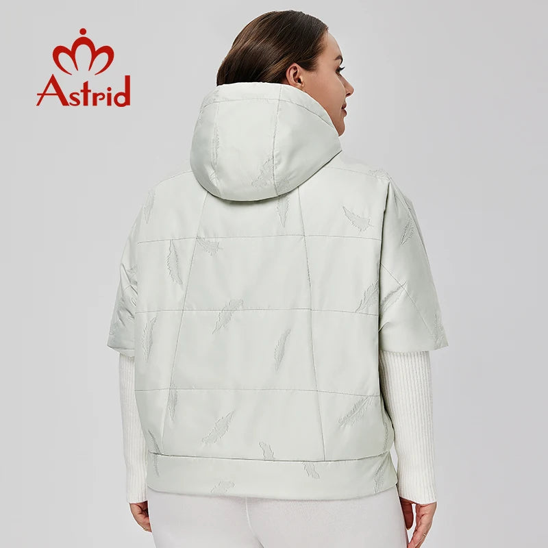 Astrid 2022 Spring Women Parkas Plus Size Coat Loose Short Padded Hooded Women's Jacket Fashion Outerwear Quilted Thin Cotton