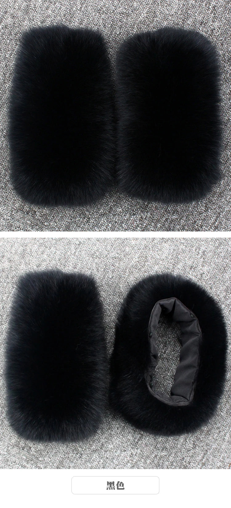 Genuine Fur Cuffs Wrist Warmer Black Real Fox Fur Wristband Lady Bracelet Jacket Sleeves Decore Real Fur Cuff Coat Accessories