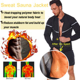 SEXYWG Men Sauna Sweat Jacket Hot Sweat Weight Loss Top Fitness Sportwear Slimming Body Shaper Workout Fat Buning Long Sleeves