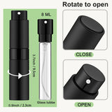 8ML 3PCS Atomizer Perfume Spray Bottle for Travel  Empty Refillable Cologne Dispenser Portable Sprayer for Men and Women