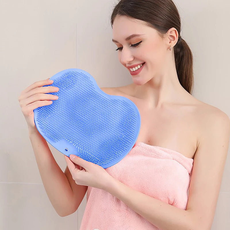 Massage Mat Back Scraper Cleaning Brush Shower Feet Cleaner Wash Mat Multifunction Sucker Wall Mat Rub Foot Arms Body Bath