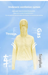 Outdoor Sunsuit Summer Mesh Breathable Zipper Skin Jacket Cardigan Excursion Hiking Hooded Sunscreen Jacket