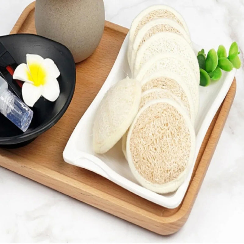 Natural Loofah Exfoliating Sponge - Face & Body Scrub Pad