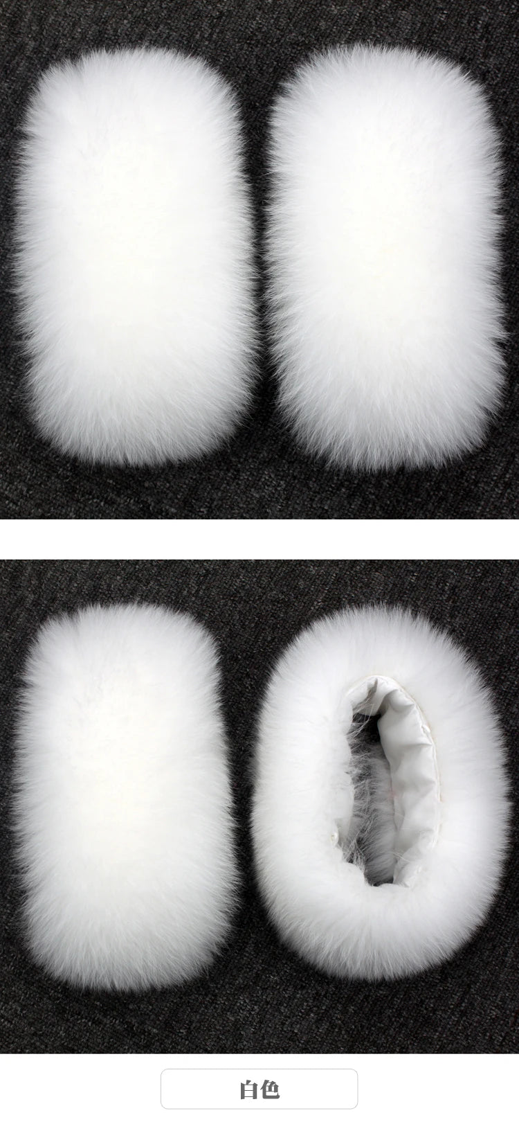 Genuine Fur Cuffs Wrist Warmer Black Real Fox Fur Wristband Lady Bracelet Jacket Sleeves Decore Real Fur Cuff Coat Accessories