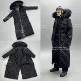 High Quality 1/6 Male Fashion Long Trench Coat Fur Collar Loose Streetwear Hooded Back Slit Windbreaker Jacket for 12" Figure