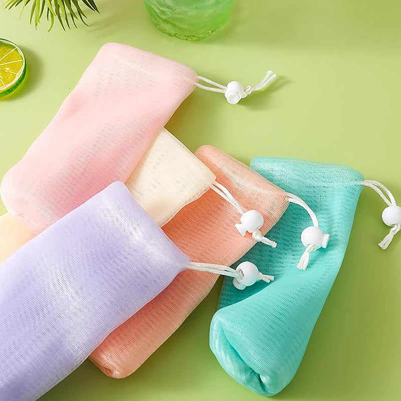 1Pcs Thickened 6 Layer Foaming Soap Bag Facial Cleanser Mesh Bag Bath Washing Tools Body Cleansing Nets Helper Wash Face