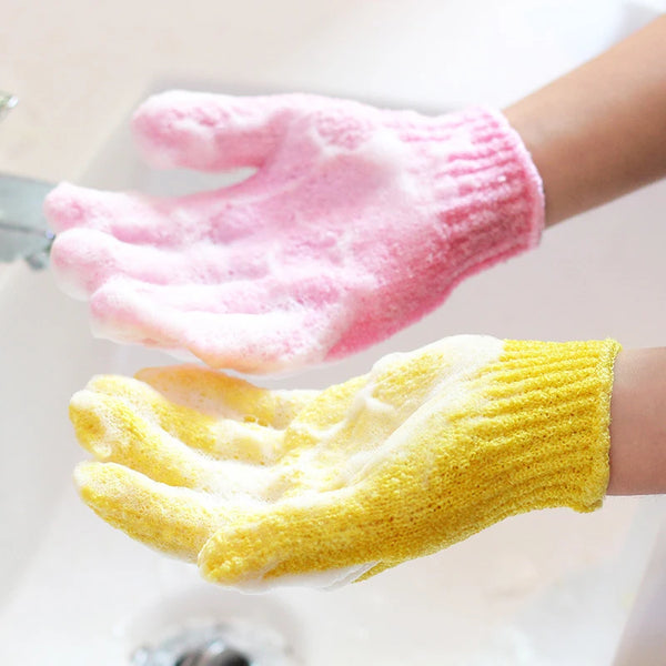 1Pcs Bath Gloves Household Shower Towel Scrub Body Wash Children Home Supply Elastic Wipe Back Bathing Cleaning Gloves Supplies