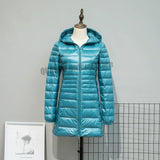 Plus Size Down Jacket 2024 New Arrivals Women Hooded Ultra Light Down Jacket Korean Slim Fit Female Puffer Down Coats