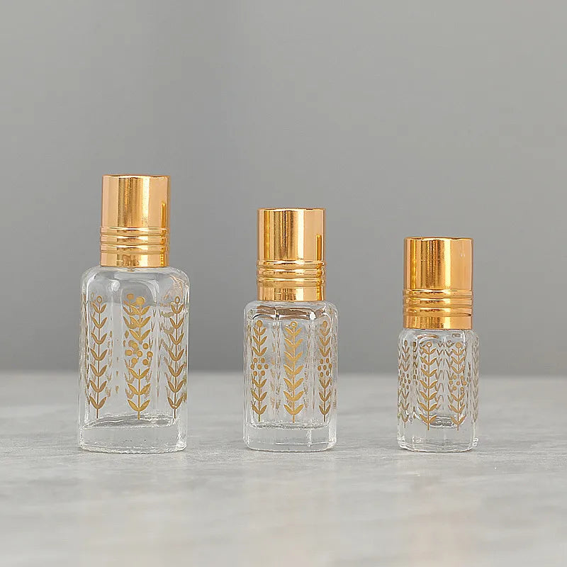 3ml 6ml Mini Essential Oil Roller Bottle Refillable Perfume Bottle Glass Cosmetics Container Portable Lip Oil Roller Bottles