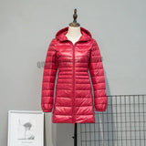 Plus Size Down Jacket 2024 New Arrivals Women Hooded Ultra Light Down Jacket Korean Slim Fit Female Puffer Down Coats