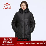 Astrid Women's Winter Jacket 2023 Plus Size Women Parka Long Bio Down Jackets Stitching Design Thick Fleece Hooded Quilted Coat