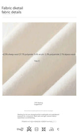 French Luxury and Minimalist Style Double Breasted Albaca Alpaca Wool Double-Sided Coat Jacket