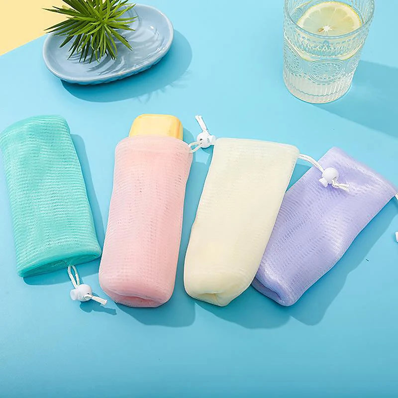 1Pcs Thickened 6 Layer Foaming Soap Bag Facial Cleanser Mesh Bag Bath Washing Tools Body Cleansing Nets Helper Wash Face