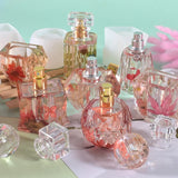 DIY Perfume Bottle Molds with Lid Handmade Irregular Perfume Storage Jar Container Silicone Mould Home Office Table Decoration