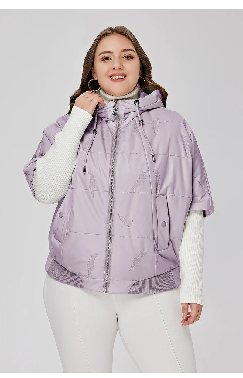 Astrid 2022 Spring Women Parkas Plus Size Coat Loose Short Padded Hooded Women's Jacket Fashion Outerwear Quilted Thin Cotton