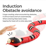 Smart Sensing Cat Toys Interactive Automatic Eletronic Snake Cat Teaser Indoor Play Kitten Toy USB Rechargeable for Cats Kitten