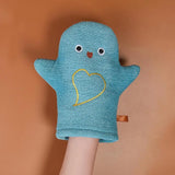 Bath Mitt For Kids Bath Body Scrubber Soft Scrub Wash Mitts Double-Sided Design In Cute Animal Style Easy To Carry Wash Mitts