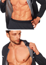 SEXYWG Men Sauna Sweat Jacket Hot Sweat Weight Loss Top Fitness Sportwear Slimming Body Shaper Workout Fat Buning Long Sleeves