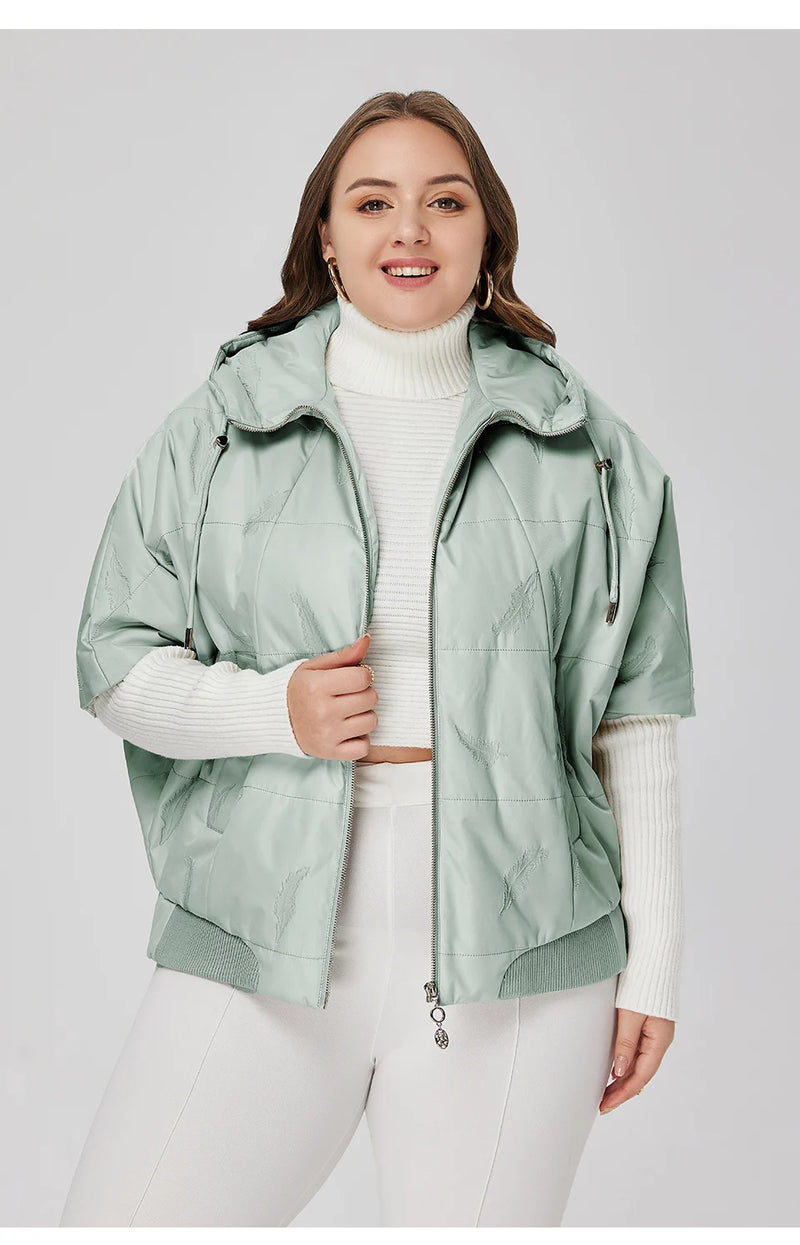 Astrid 2022 Spring Women Parkas Plus Size Coat Loose Short Padded Hooded Women's Jacket Fashion Outerwear Quilted Thin Cotton