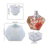 DIY Perfume Bottle Molds with Lid Handmade Irregular Perfume Storage Jar Container Silicone Mould Home Office Table Decoration