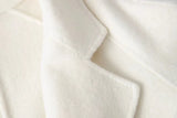 French Luxury and Minimalist Style Double Breasted Albaca Alpaca Wool Double-Sided Coat Jacket
