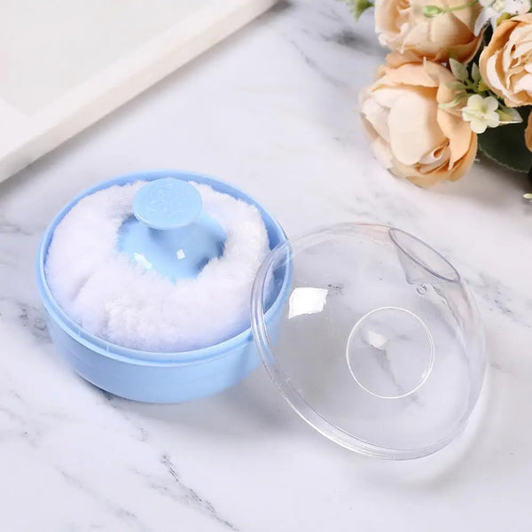 Body Cosmetic Powder Soft Body Baby Face Comfortable Sponge Infant Puff Bath Puff Box Powder Case Talcum Women Makeup