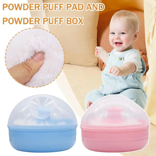 Body Cosmetic Powder Soft Body Baby Face Comfortable Sponge Infant Puff Bath Puff Box Powder Case Talcum Women Makeup