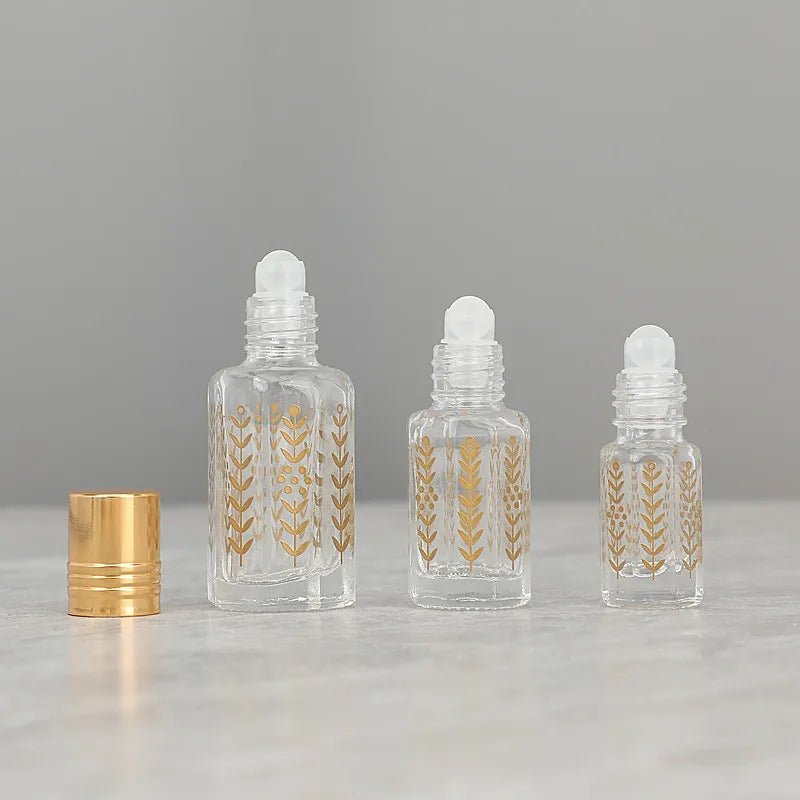 3ml/6ml Roller Ball Perfume Dispenser Bottle Portable Sample Lip Oil Ball Glass Bottle High-Grade Empty Essential Oil Bottle