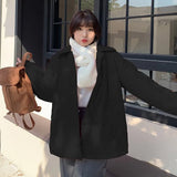 Plus size, plush thick loose fit women's popular front shoulder cotton jacket 3341