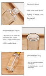 Dropper Bottle Gold Cap Transparent Glass Pipette Bottles for Perfume Essence Essential Oil Reagent Aromatherapy Liquid Cosmetic