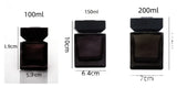 4pcs 100ml Black Transparent Square Glass Fragrance Bottle Rattan Perfume Separate Dry Flower Volatile Plant Essential Oil