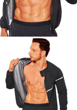 SEXYWG Men Sauna Sweat Jacket Hot Sweat Weight Loss Top Fitness Sportwear Slimming Body Shaper Workout Fat Buning Long Sleeves