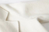 French Luxury and Minimalist Style Double Breasted Albaca Alpaca Wool Double-Sided Coat Jacket