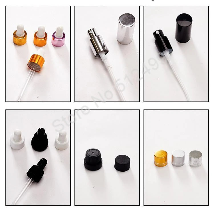 Dropper Bottle Gold Cap Transparent Glass Pipette Bottles for Perfume Essence Essential Oil Reagent Aromatherapy Liquid Cosmetic