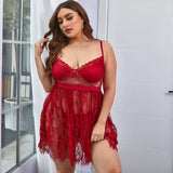 Lace Sleepwear Women's Dressing Gown Sexy Nightwear.