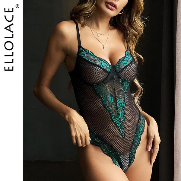 Body Lace Bodysuit Women Embroidery, Transparent and Sleeveless.