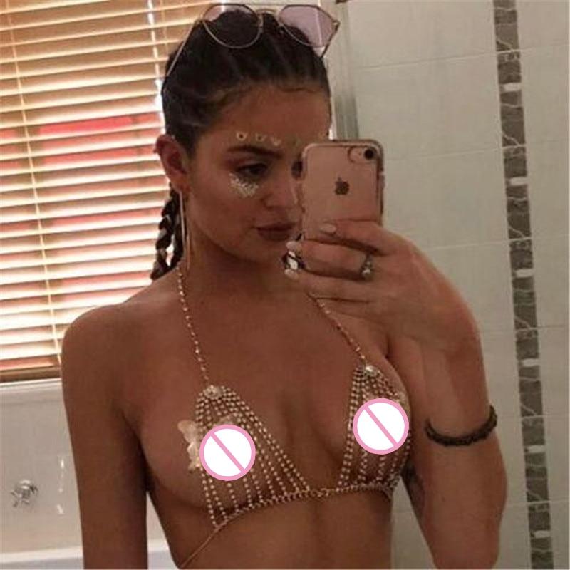 Sexy Crystal Rhinestones Body Jewelry Fashion Bikini.