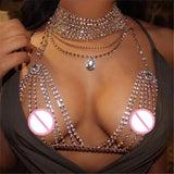 Sexy Crystal Rhinestones Body Jewelry Fashion Bikini.