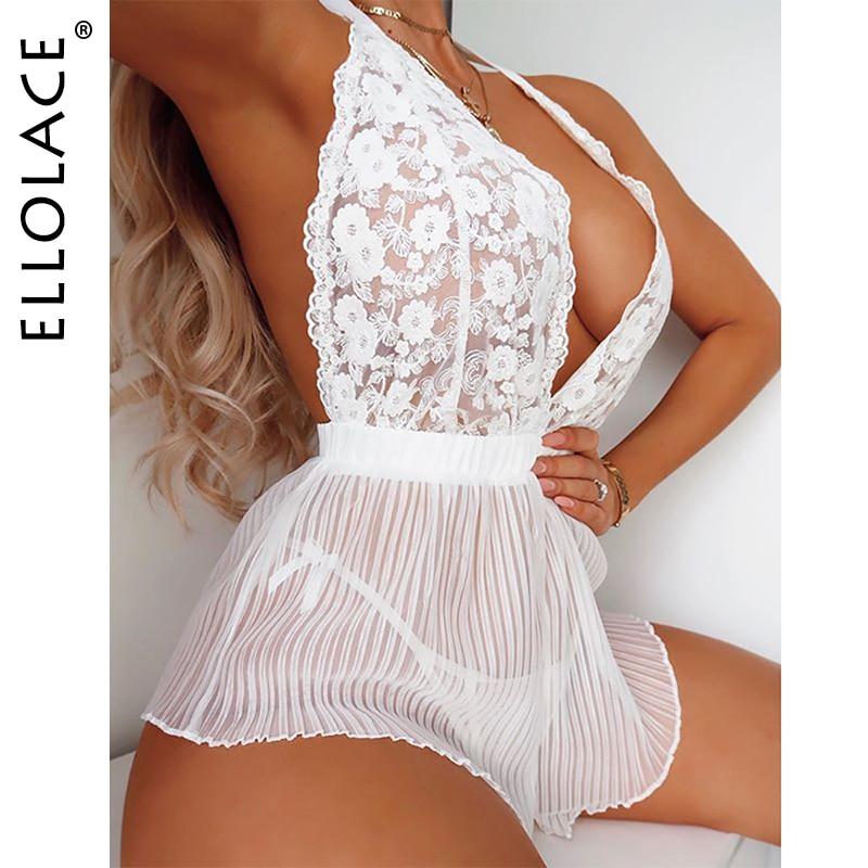 Women's Pajamas Deep v Neck Backless Bodysuit.