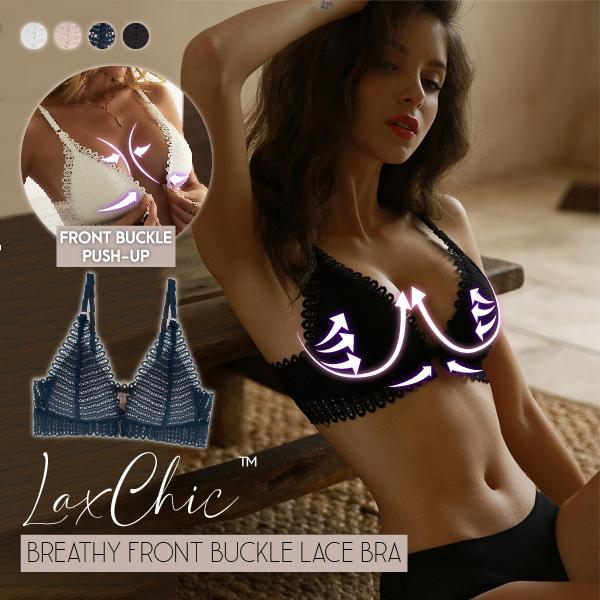 LaxChic™ Breathy Front Buckle Lace Bra.