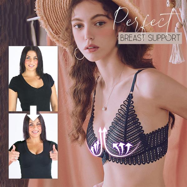 LaxChic™ Breathy Front Buckle Lace Bra.