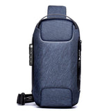 Men's Waterproof USB Oxford Crossbody Bag.