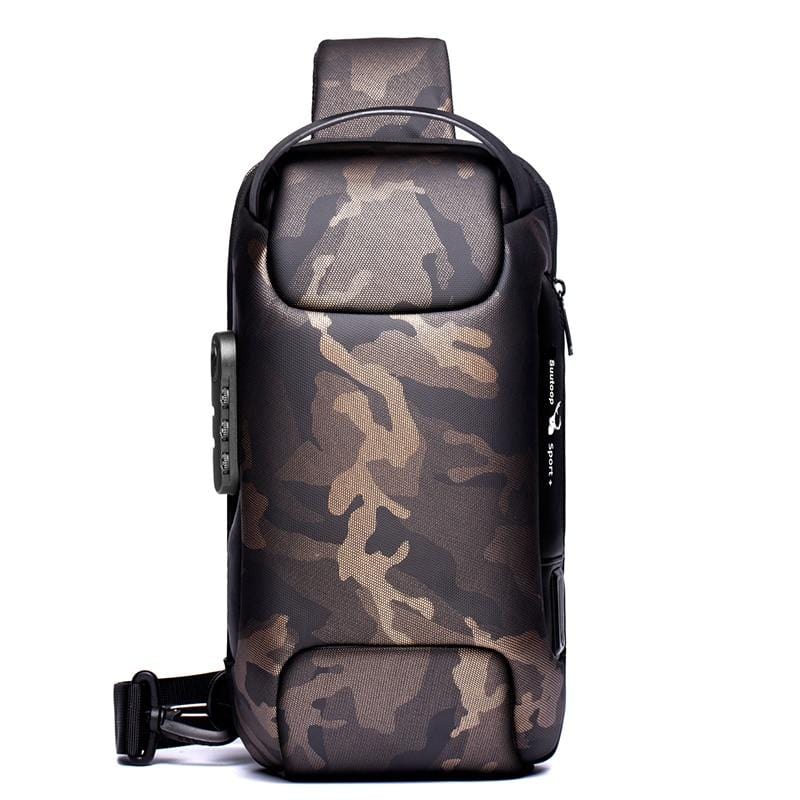 Men's Waterproof USB Oxford Crossbody Bag.