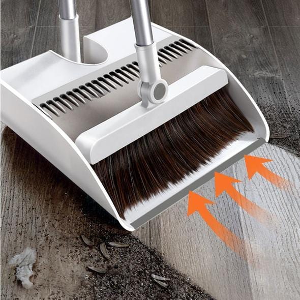 Stainless Steel "Built-In Comb" Rotating Broom.