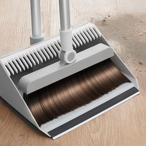 Stainless Steel "Built-In Comb" Rotating Broom.