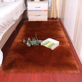 Plush soft European bedroom carpet imitation wool pad.