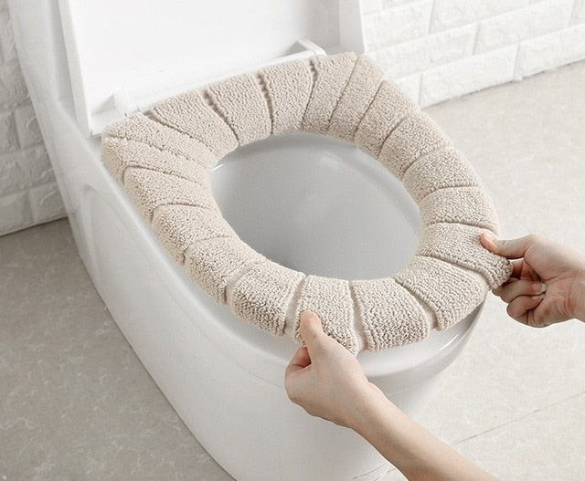 Warm Soft Acrylic Washable Toilet Seat Cover.