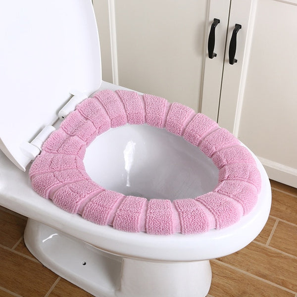 Warm Soft Acrylic Washable Toilet Seat Cover.