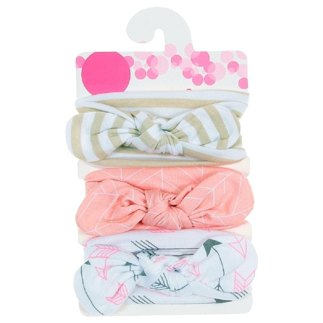 New 3pcs/lot Fashion Baby Nylon Bow Headband.